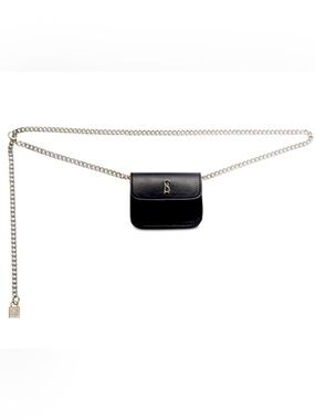 NWOT STEVE MADDEN 
 Mini Belt Bag with Silver Chain - Black